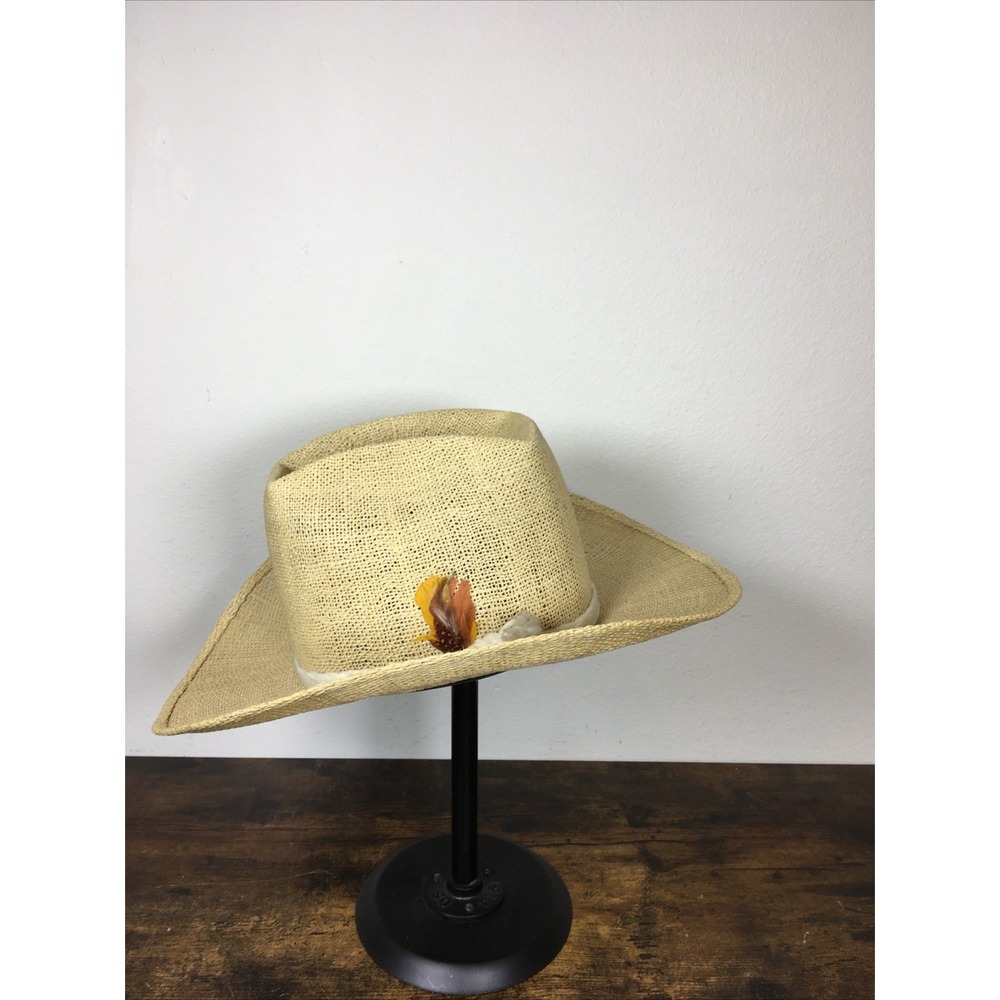 Resistol Western Collection Shantung Straw Cowboy Hat 7 1/4 Vinylcote New Unworn